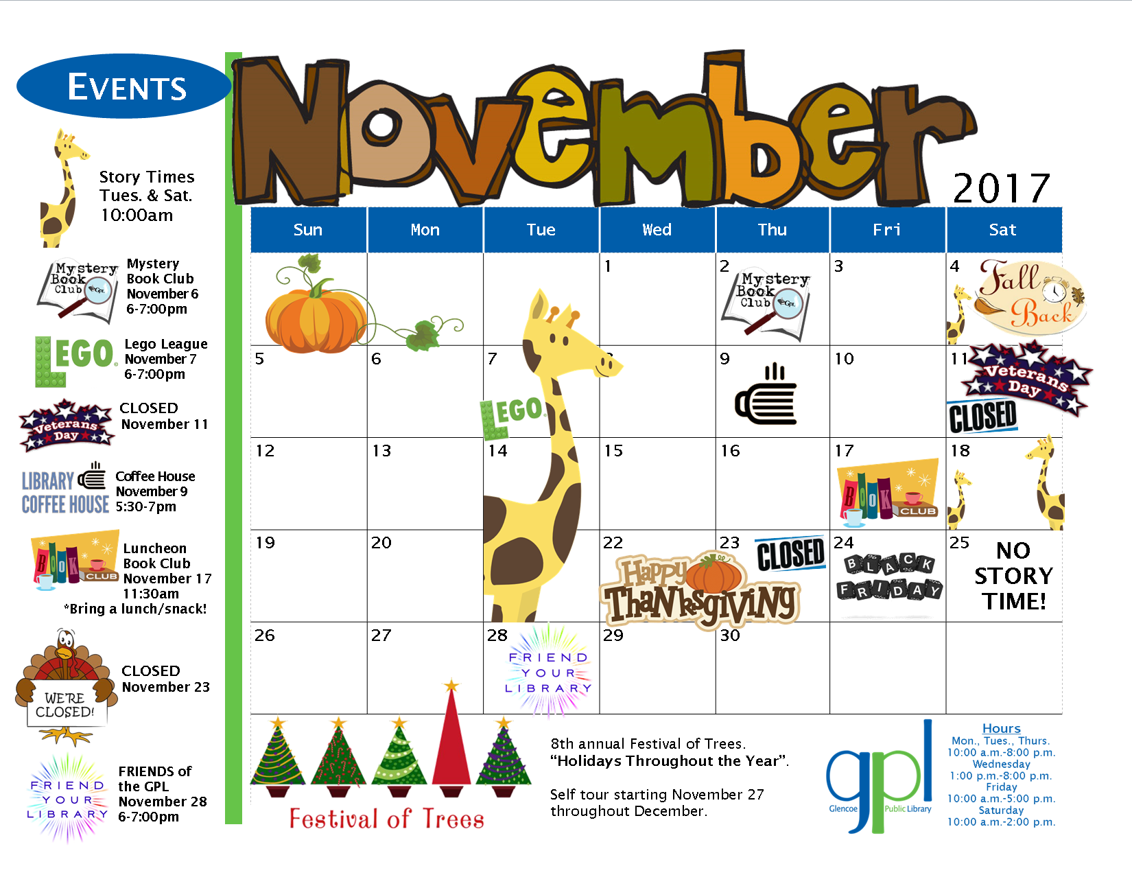 Glencoe Public Library Library Calendar